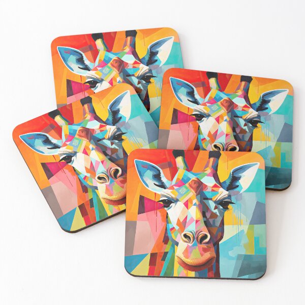Item preview, Simplistic & Minimalistic African Giraffe Art Collection designed and sold by ArtificialGenes.