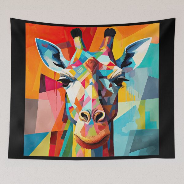 Item preview, Simplistic & Minimalistic African Giraffe Art Collection designed and sold by ArtificialGenes.