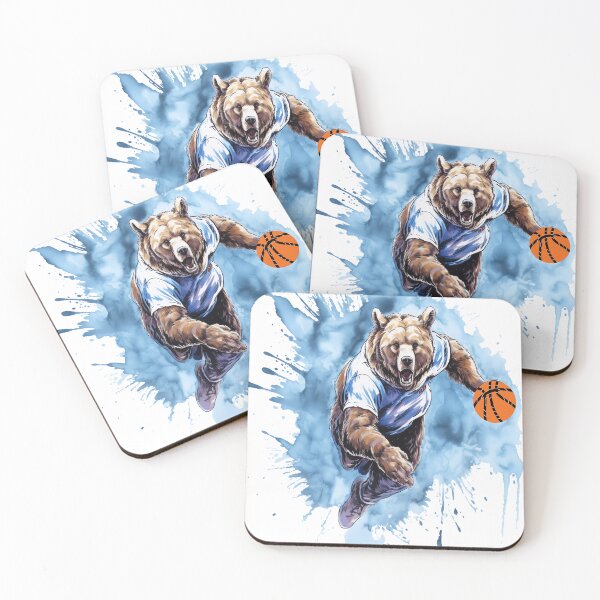 Item preview, Watercolor Bear Running with Basketball designed and sold by AME ⭐⭐⭐⭐⭐.