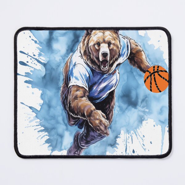 Item preview, Watercolor Bear Running with Basketball designed and sold by AME ⭐⭐⭐⭐⭐.