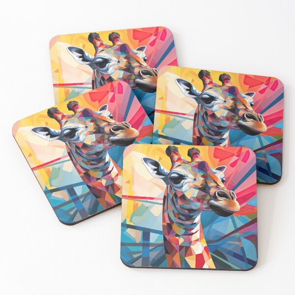 Item preview, Simplistic & Minimalistic African Giraffe Art Collection designed and sold by ArtificialGenes.