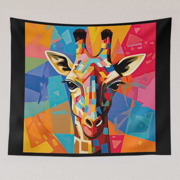 Item preview, Simplistic & Minimalistic African Giraffe Art Collection designed and sold by ArtificialGenes.