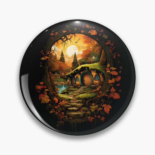 Item preview, A Halfling Hole in Autumn by Sunset - Fantasy designed and sold by Fenay Designs.