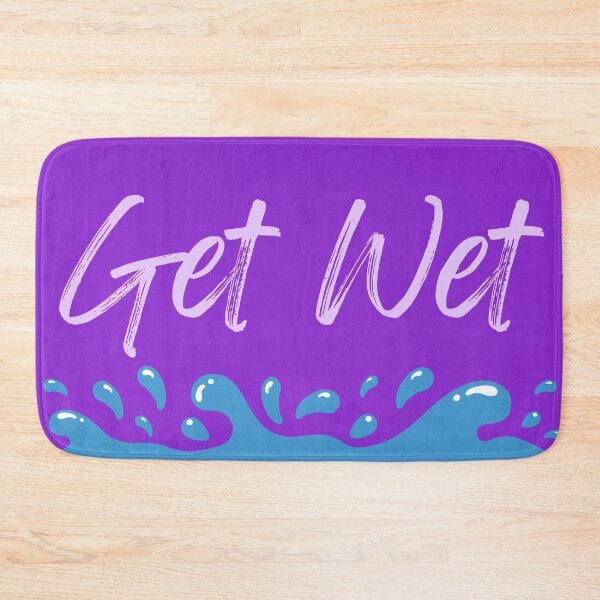 Item preview, Get Wet Water Splash Bright Purple Script designed and sold by Sunshine-Dreams.