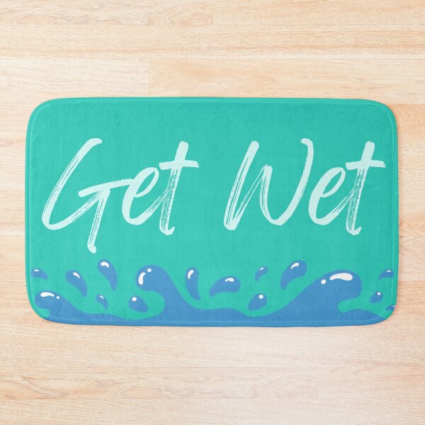 Item preview, Get Wet Water Splash Bright Teal Script designed and sold by Sunshine-Dreams.