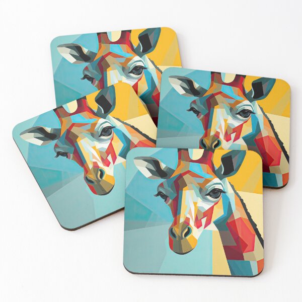 Item preview, Simplistic & Minimalistic African Giraffe Art Collection designed and sold by ArtificialGenes.