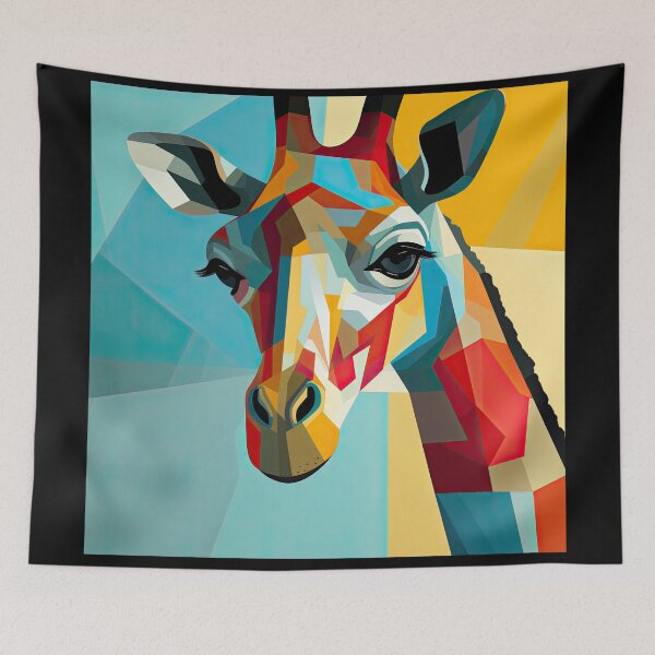 Item preview, Simplistic & Minimalistic African Giraffe Art Collection designed and sold by ArtificialGenes.