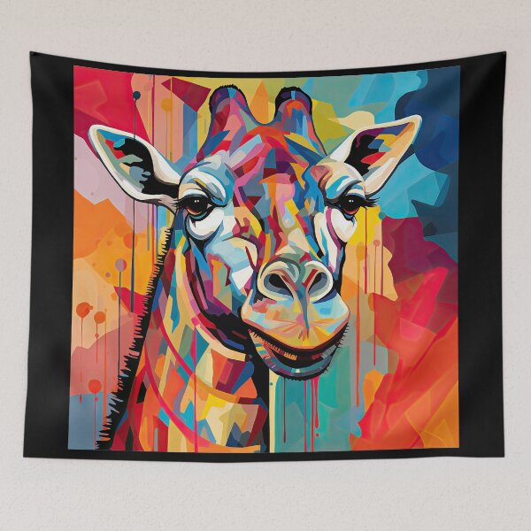 Item preview, Simplistic & Minimalistic African Giraffe Art Collection designed and sold by ArtificialGenes.