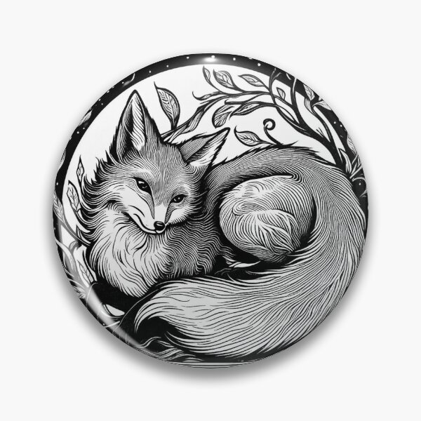 Item preview, Art Nouveau Fox Vixen Illustration designed and sold by WildComfrey.