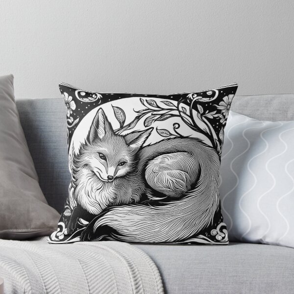 Item preview, Ilustración Art Nouveau Fox Vixen designed and sold by WildComfrey.
