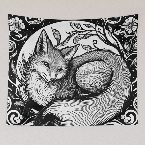 Aperçu de l'œuvre Illustration Art Nouveau Renard Vixen créée et vendue par WildComfrey.