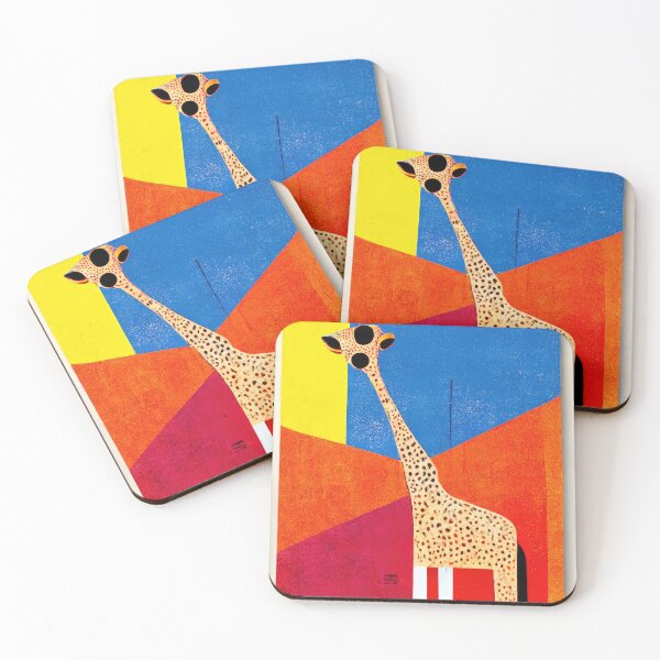 Item preview, Simplistic & Minimalistic African Giraffe Art Collection designed and sold by ArtificialGenes.