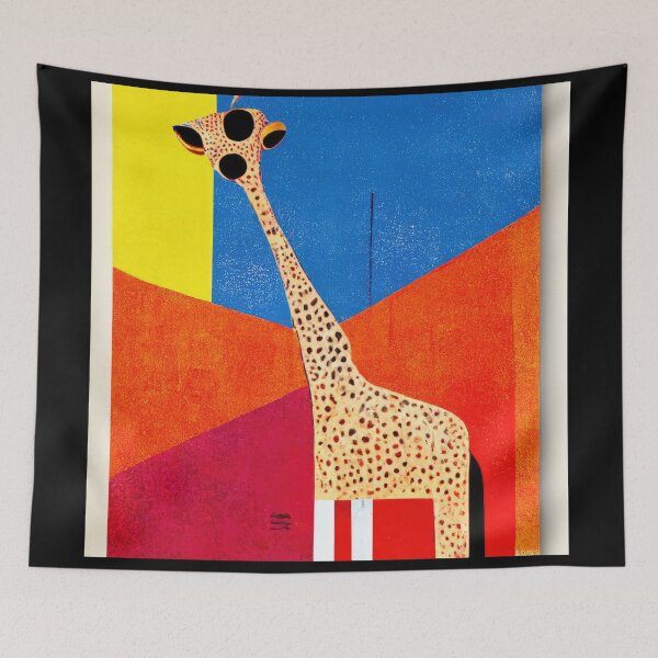 Item preview, Simplistic & Minimalistic African Giraffe Art Collection designed and sold by ArtificialGenes.