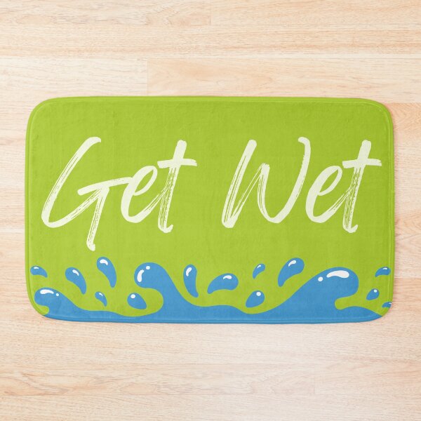 Item preview, Get Wet Water Splash Bright Chartreuse Script designed and sold by Sunshine-Dreams.
