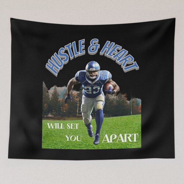 Item preview, Hustle and Heart Football Player  designed and sold by 5PointsDigital.