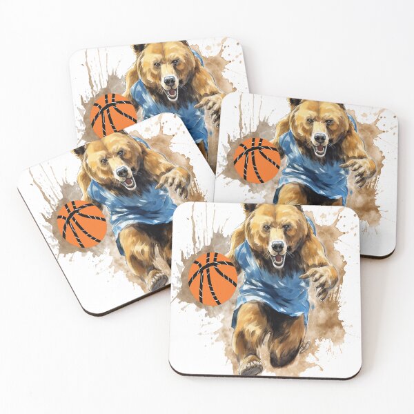 Item preview, Watercolor Bear Running with Basketball designed and sold by AME ⭐⭐⭐⭐⭐.