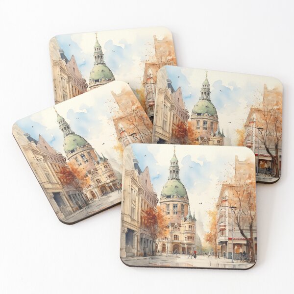 Item preview, Leipzig sacral splendor: watercolor view of the church in the city center designed and sold by KatVik-Design.