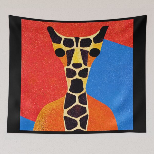 Item preview, Simplistic & Minimalistic African Giraffe Art Collection designed and sold by ArtificialGenes.