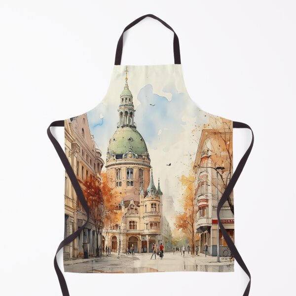 Item preview, Leipzig sacral splendor: watercolor view of the church in the city center designed and sold by KatVik-Design.