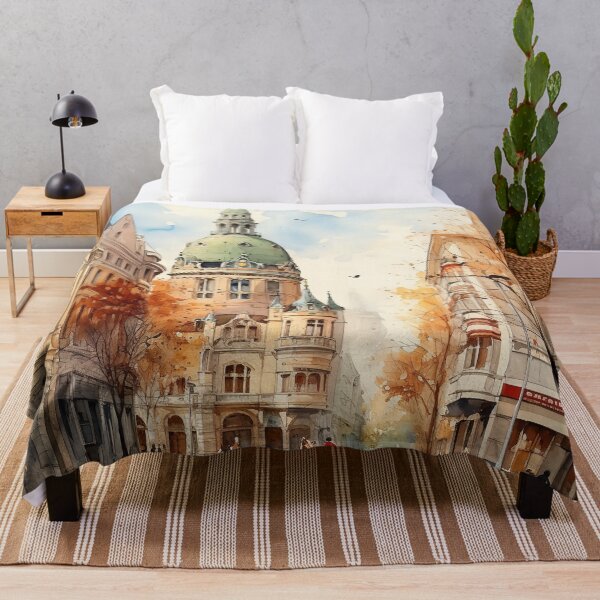 Item preview, Leipzig sacral splendor: watercolor view of the church in the city center designed and sold by KatVik-Design.