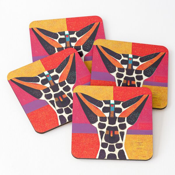 Item preview, Simplistic & Minimalistic African Giraffe Art Collection designed and sold by ArtificialGenes.