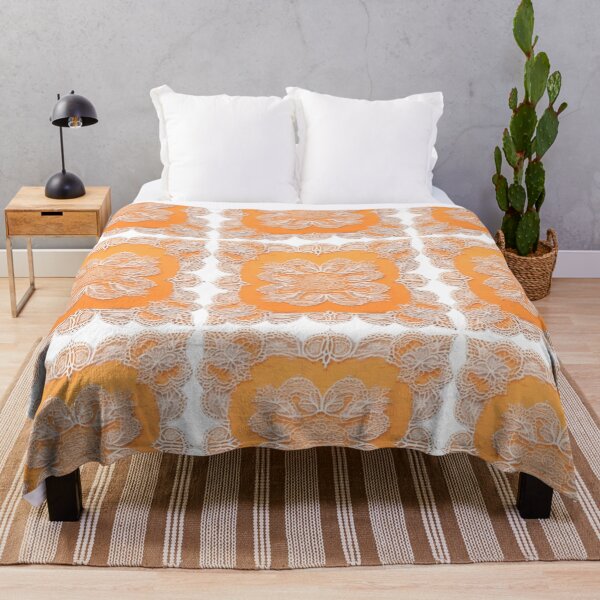 Item preview, Orange French lace designed and sold by Roxburylane.