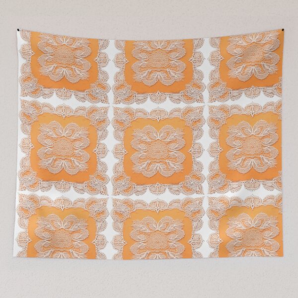 Item preview, Orange French lace designed and sold by Roxburylane.