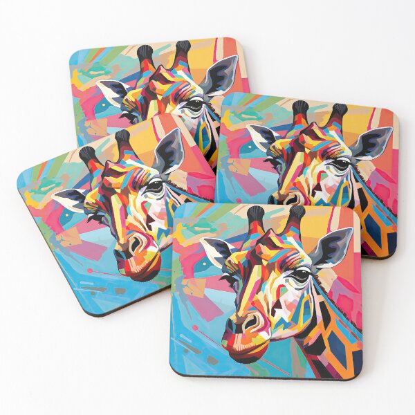 Item preview, Simplistic & Minimalistic African Giraffe Art Collection designed and sold by ArtificialGenes.