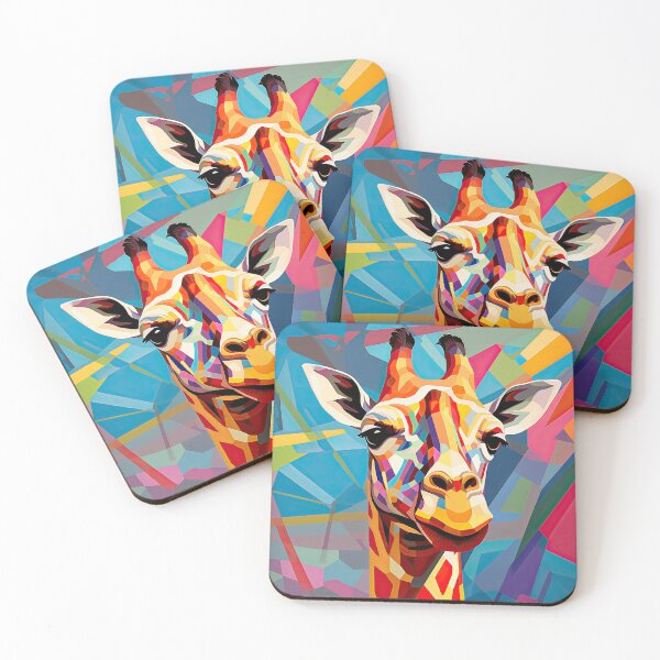 Item preview, Simplistic & Minimalistic African Giraffe Art Collection designed and sold by ArtificialGenes.