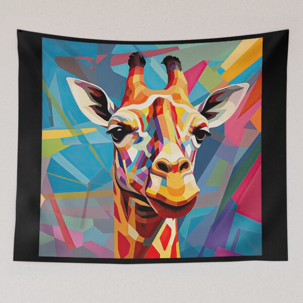 Item preview, Simplistic & Minimalistic African Giraffe Art Collection designed and sold by ArtificialGenes.