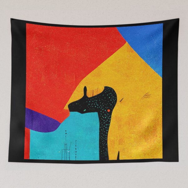 Item preview, Simplistic & Minimalistic African Giraffe Art Collection designed and sold by ArtificialGenes.