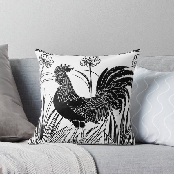 Artikelvorschau, Jugendstil-Hahn-Huhn-Illustration entworfen und verkauft von WildComfrey.