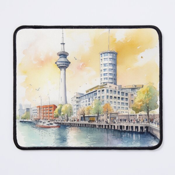 Item preview, Düsseldorf TV Tower: watercolor view designed and sold by KatVik-Design.