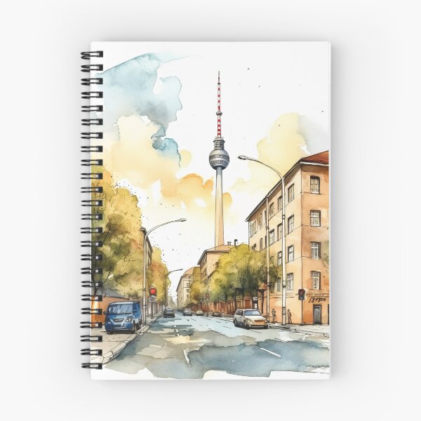 Item preview, Berlin TV Tower: Elegance in watercolor designed and sold by KatVik-Design.