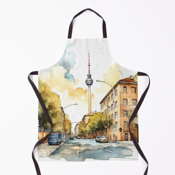 Item preview, Berlin TV Tower: Elegance in watercolor designed and sold by KatVik-Design.