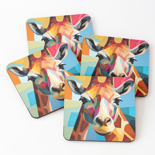 Item preview, Simplistic & Minimalistic African Giraffe Art Collection designed and sold by ArtificialGenes.