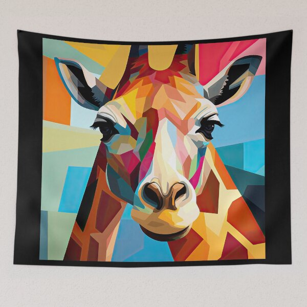 Item preview, Simplistic & Minimalistic African Giraffe Art Collection designed and sold by ArtificialGenes.