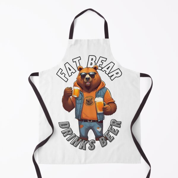 Item preview, Fat Bear Drinks Beer - Humorous Designs designed and sold by 3dozecreations.