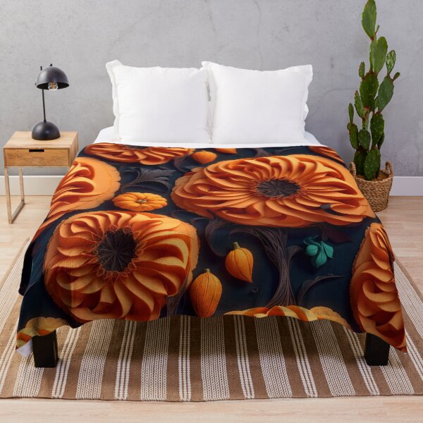 Item preview, Autumn abstract background quilling pumpkin pettern designed and sold by StickerificArt.