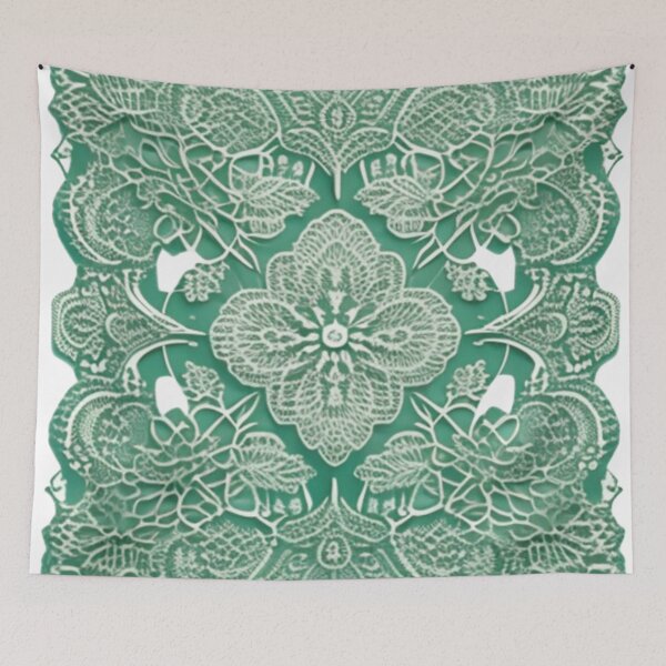 Item preview, Green French lace  designed and sold by Roxburylane.
