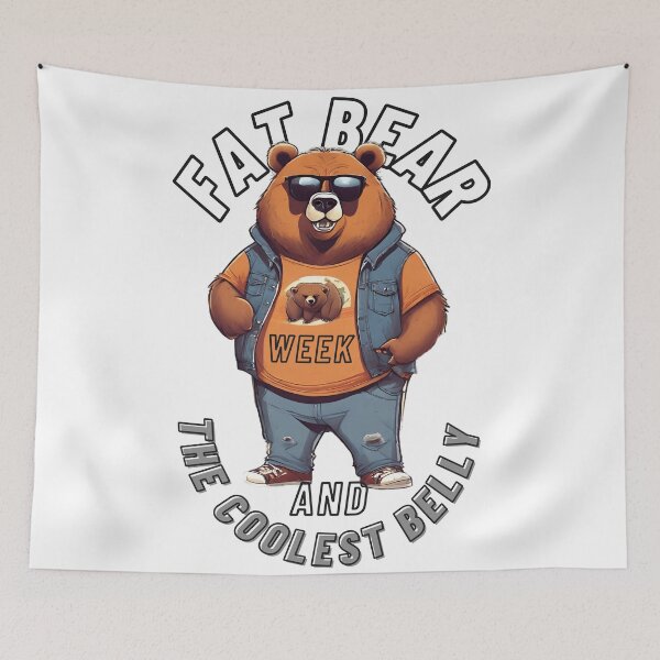 Item preview, Fat Bear Week and The Coolest Belly - Humorous Designs designed and sold by 3dozecreations.