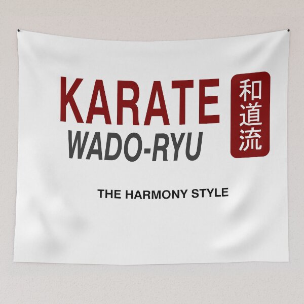 Item preview, Karate Wado-Ryu Whispers Kanji Cloaked Elegance The Harmony Style designed and sold by LuizSilva1983.