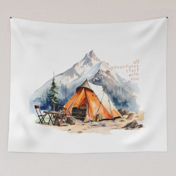 Item preview, Camping Life - Mountain View - All Adventures Start With You designed and sold by WeekendSurprise.