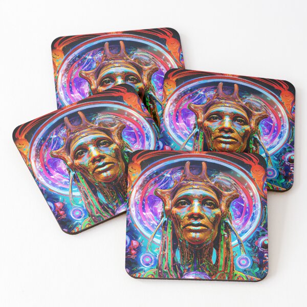 Item preview, Techno-Shaman (1) - Trippy Psychedelic Art designed and sold by TheThirdEye.