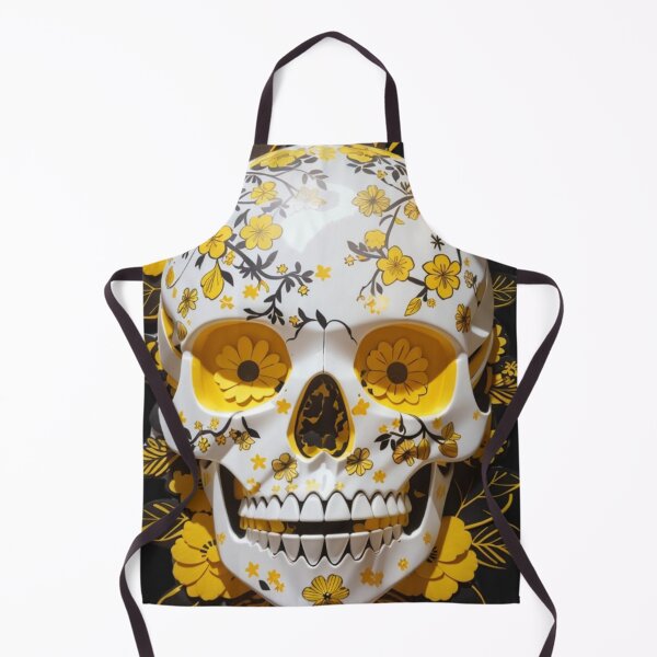 Item preview, Botanic Bones: Yellow Blooms in Skull Artistry designed and sold by ArtemExpressio.
