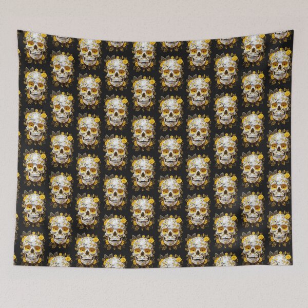 Item preview, Botanic Bones: Yellow Blooms in Skull Artistry designed and sold by ArtemExpressio.