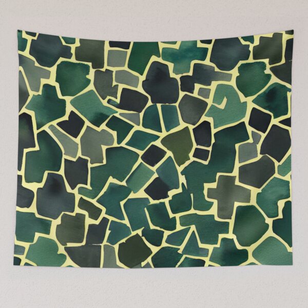Item preview, Green Geometric Ink Pattern designed and sold by AuraDesigner.