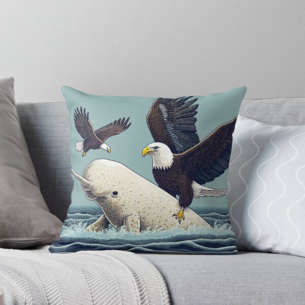 Artikelvorschau, Narwale und Weißkopfseeadler, Pointillismus entworfen und verkauft von ComputerContent.