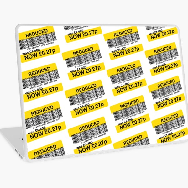 Tesco Reduced Yellow Sticker - Grab a bargain Laptop Skin for Sale by  DISORDERLDN