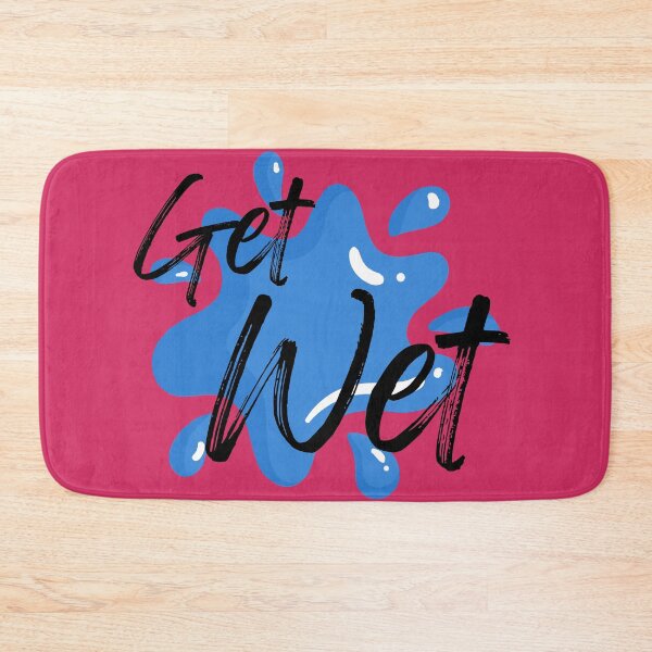 Item preview, Get Wet Water Splat Bright Pink Script designed and sold by Sunshine-Dreams.